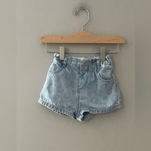 $18 ADD ON Zara 2-3y paper bag style shorts paperbag waist‎ smiley world 2Y 3Y